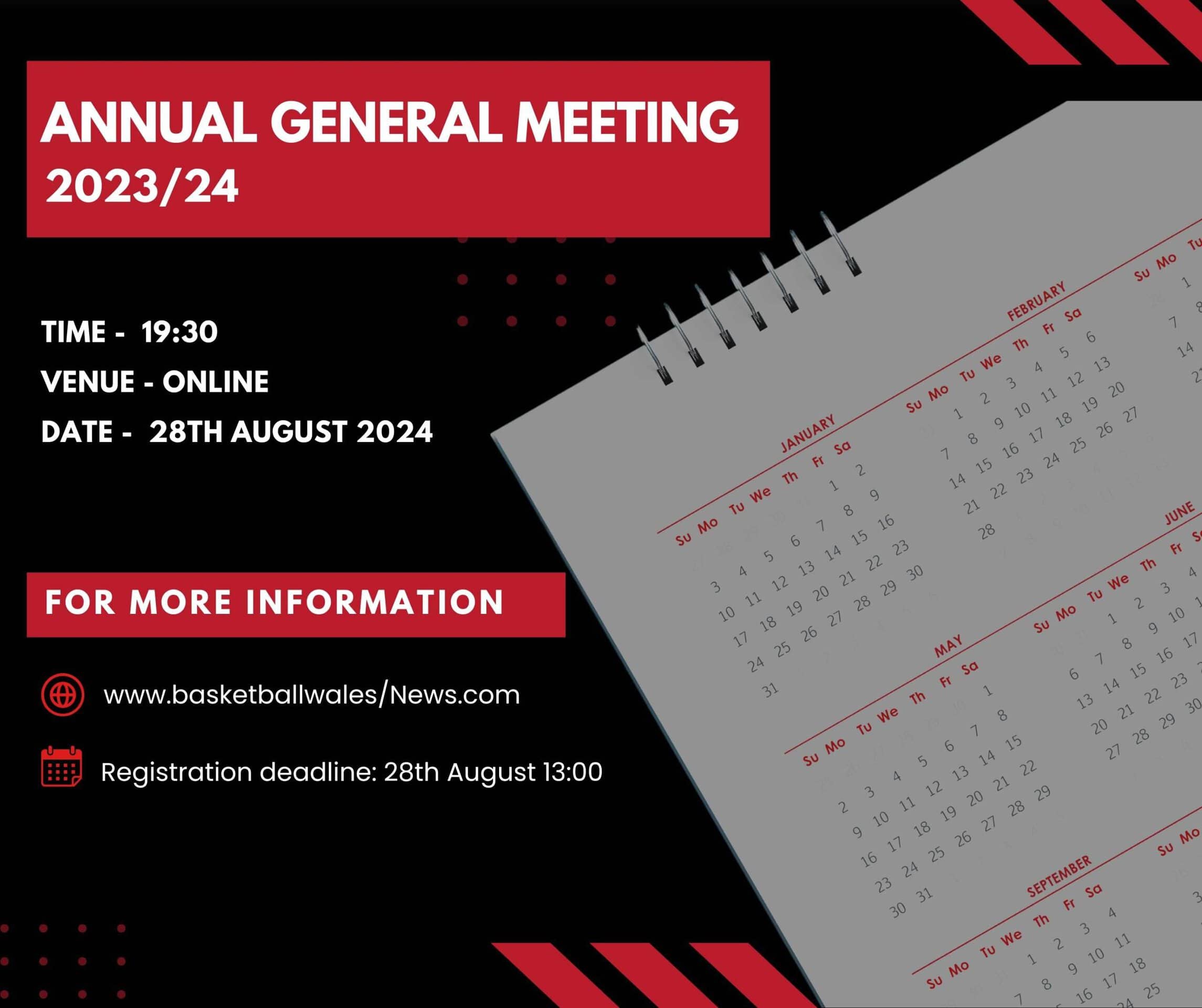 Basketball Wales Annual General Meeting – 2023/24