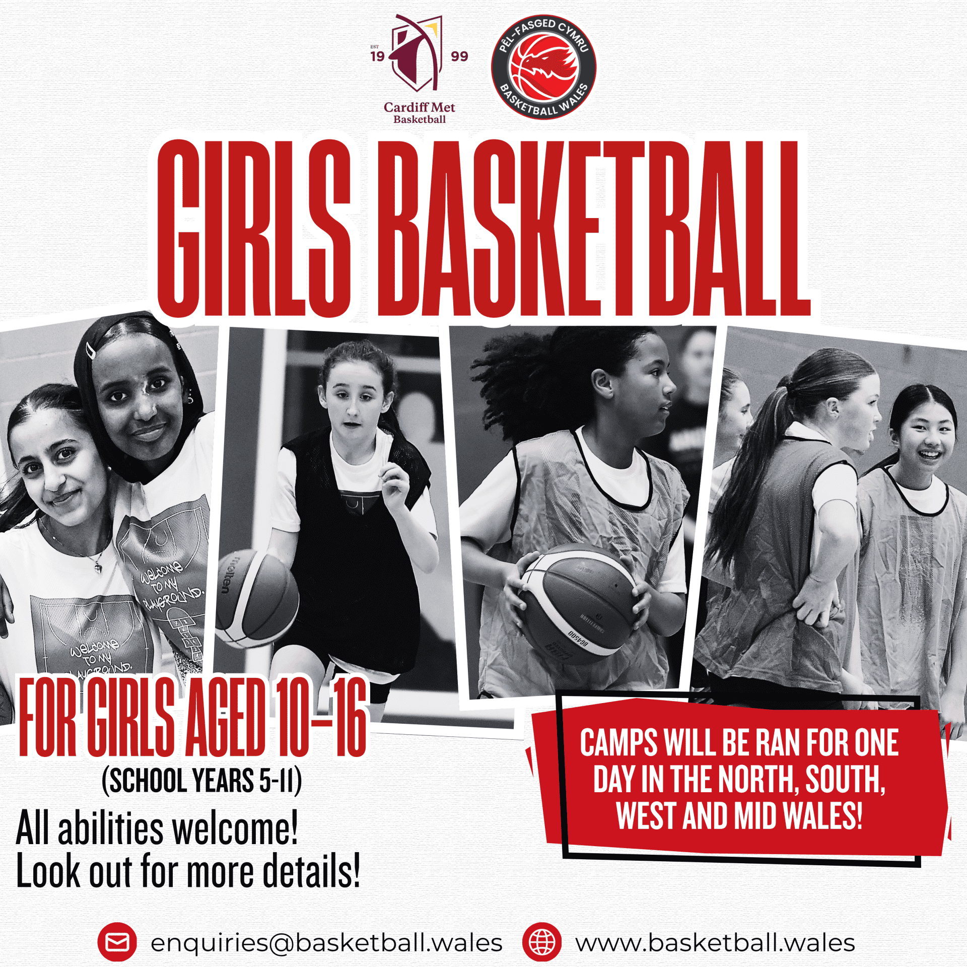 FREE Girls’ Basketball Camps Across Wales This October Half-Term